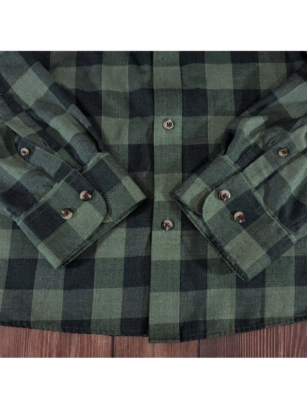 Travis Mathew Mens Size XXL Half Moon Bay Long Sleeve Laurel Green Check Shirt - Picture 7 of 14